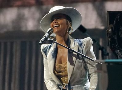 Alicia Keys performs at the Billboard Music Awards, Thursday, May 20, 2021, at the Microsoft Theater in Los Angeles. 