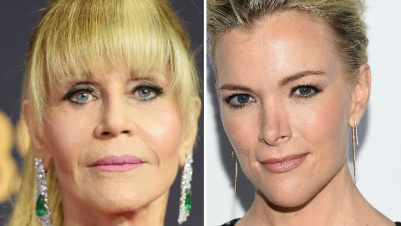 Jane Fonda and Megyn Kelly. Images Getty