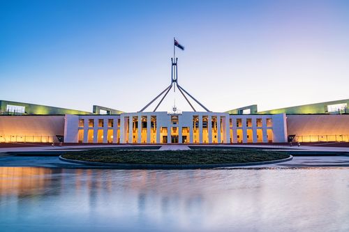 The Australian Parliament House.