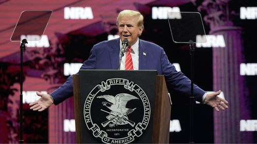 Trump has pledged to continue to defend the Second Amendment, which he claims is "under siege".