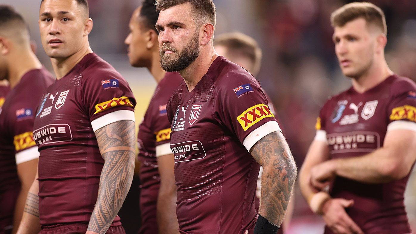 Kyle Feldt of the Maroons looks on after losing Game One of the 2021 State of Origin series between the New South Wales Blues and the Queensland Maroons.