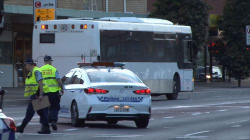 Officers attended the scene and directed traffic while paramedics worked on the man.