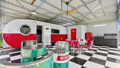 Ingenia Parks, Hervey BayNo it's not 1950s America, but Torquay, Queensland.
The Bel Air retro caravan is one of the places you can book at this site.