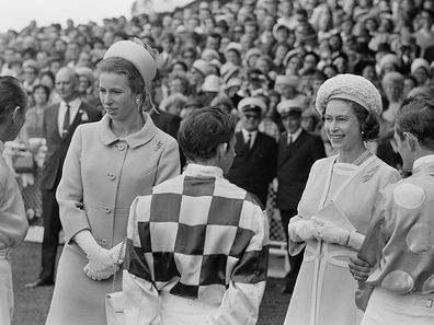 Queen Elizabeth II and Princess Anne at Randwick Racecourse in Sydney at the start of their royal tour of Australia, April 1970. (Photo by William Lovelace/Daily Express/Getty Images)