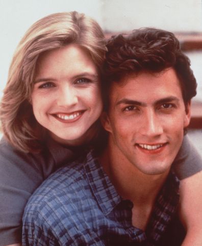 Courtney Thorne-Smith and Andrew Shue in Melrose Place