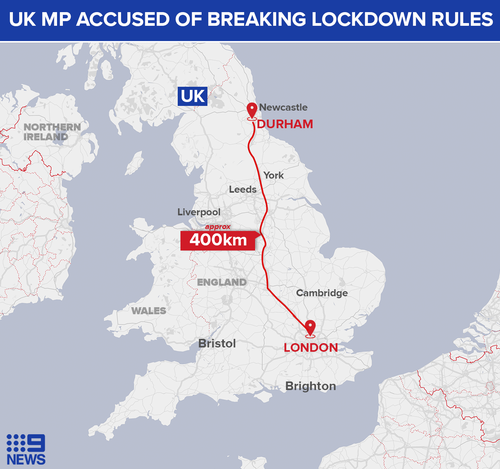 Dominic Cummings travelled from London to Durham. 