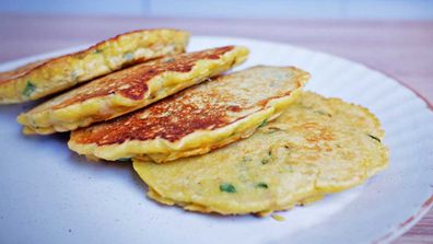 Easy, three-ingredient chickpea pancakes with no milk 