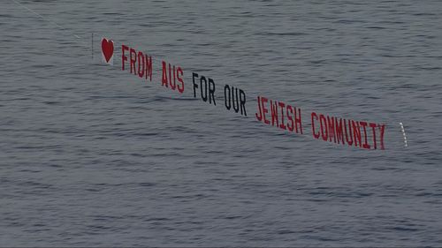 A message of support was flown over Bondi Beach today.