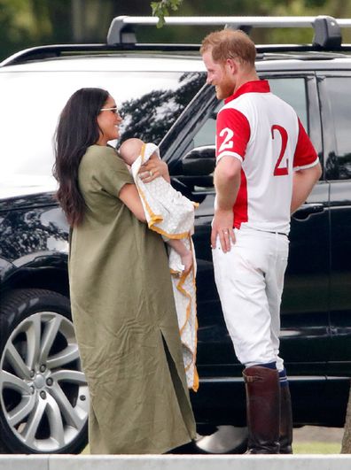 Meghan and Archie with Harry