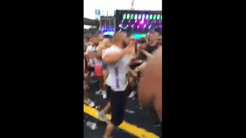 About 20 men were involved in a brawl at Stereosonic in Sydney. 