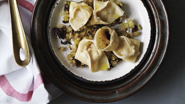 Tortellini of lardo with stemperata