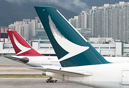 Cathay Pacific airliner tails (Getty)