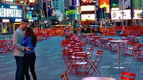 Times Square shut down for TV host's proposal