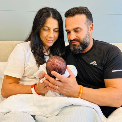 Leila and Danny Abdullah with baby daughter. 