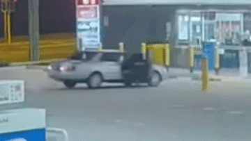 Car owner dragged along cement after car stolen outside petrol station