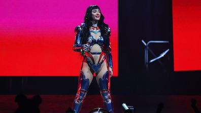 SYDNEY, AUSTRALIA - JUNE 04: Katy Perry performs at Qudos Bank Arena on June 04, 2025 in Sydney, Australia. (Photo by Don Arnold/WireImage)