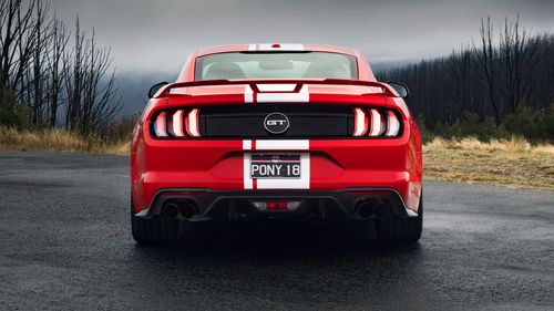 The Mustang wins the numbers game on torque and displacement.