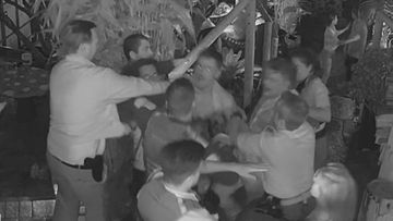 CCTV played to court shows brawl involving NRL player Tom Starling in 2020.