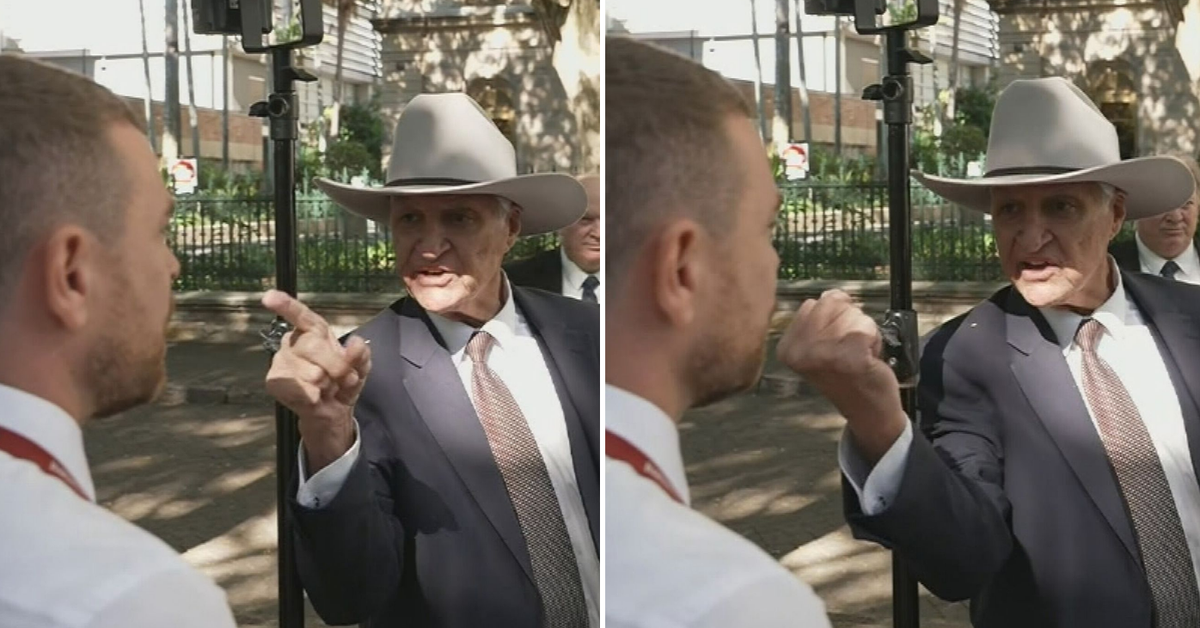 'I've punched blokes in the mouth': Bob Katter threatens journalist over question