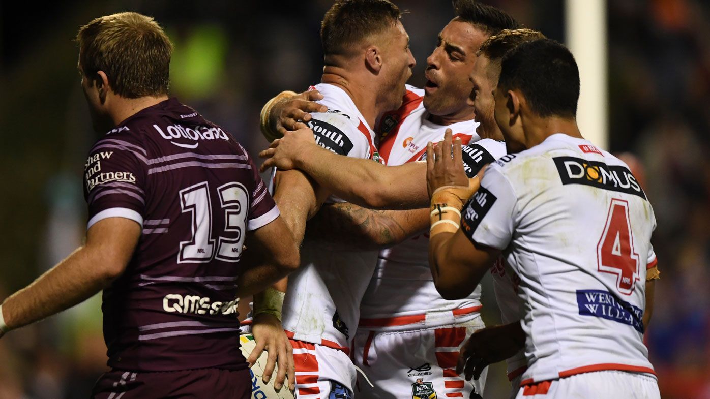Dragons beat Manly to go top of NRL table
