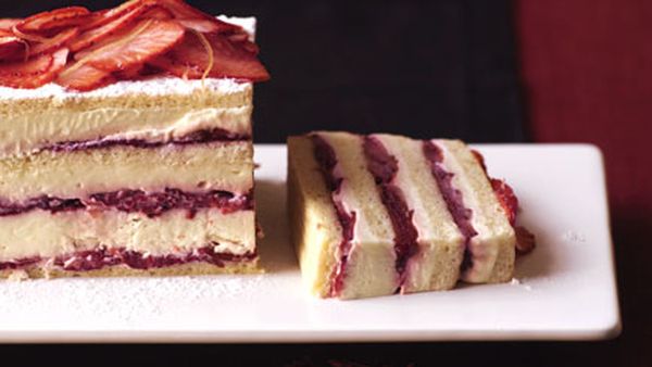 Strawberry layer cake