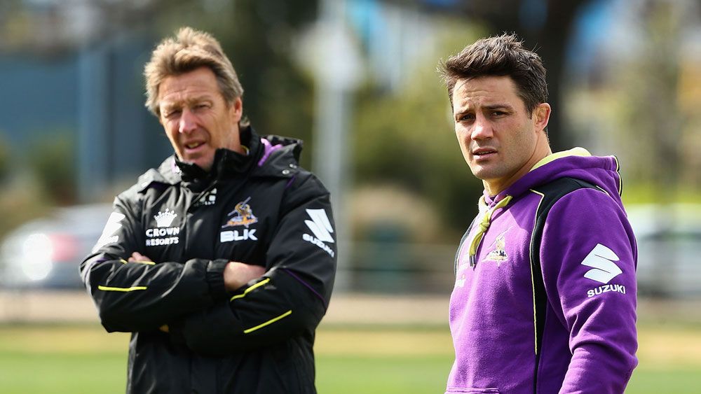 Storm coach Craig Bellamy says he knows nothing about Cooper Cronk retiring early from the NRL. (getty)