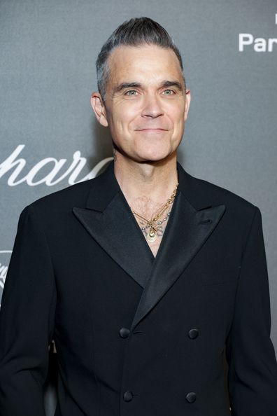 Robbie Williams attends Chopard ART Evening at the Martinez on May 23, 2023 in Cannes, France. 