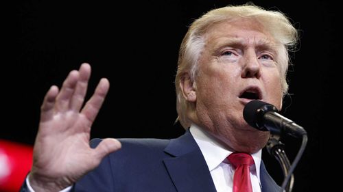 Donald Trump speaks at a rally in Jacksonville, Florida. (AP)