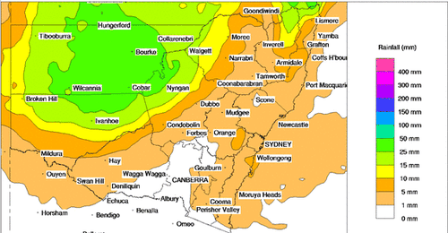 Heavy falls are also expected across NSW, putting the flood-affected north on alert. 