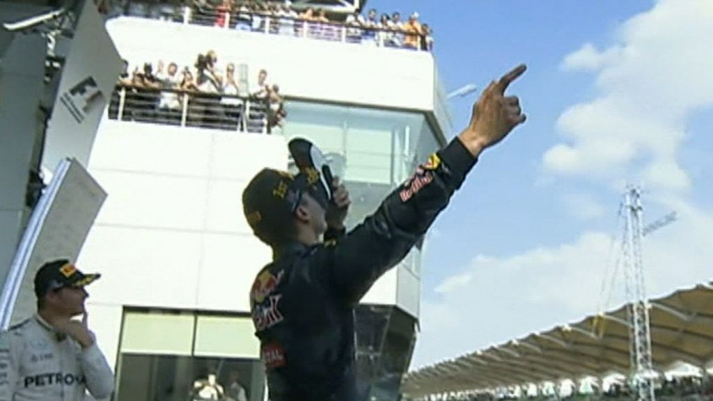 Daniel Ricciardo claims maiden win at Malaysian GP Red Bull's 