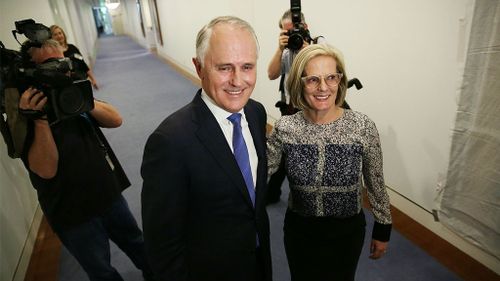 Mr Turnbull, with wife Lucy, has three grandchildren. (File image)