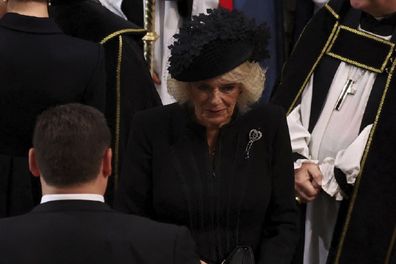 Camilla, the Queen Consort, funeral brooch