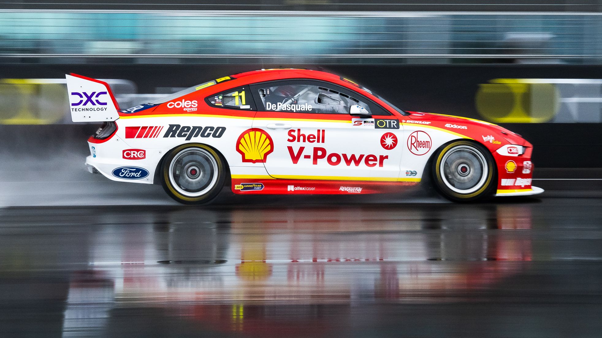 Anton de Pasquale driver of the #11 Shell V-Power Racing Ford Mustang during race 3 of the OTR Supersprint round of the 2022 Supercars Championship Season at The Bend on July 31, 2022 in Tailem Bend, Australia. (Photo by Daniel Kalisz/Getty Images)