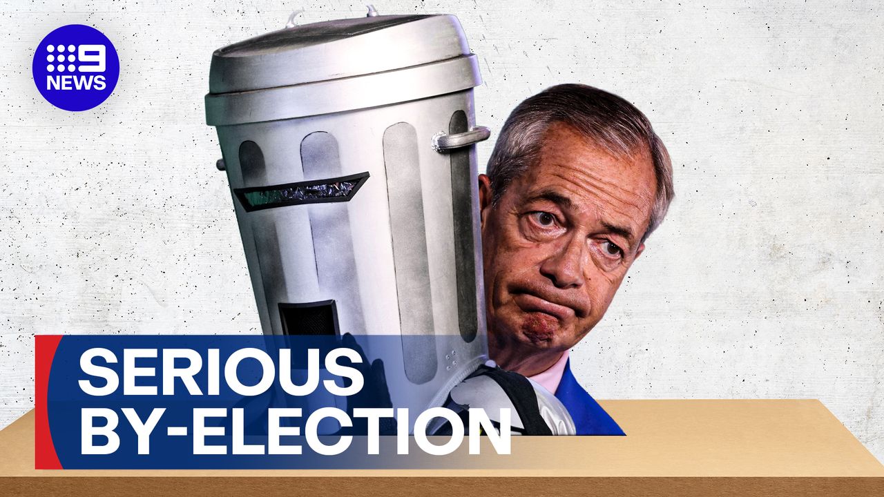Watch 9News Latest Stories – Season 2026 – Reform UK's Nigel Farage faces of with Count Binface in by-election – 9now.com.au   www.9now.com.au