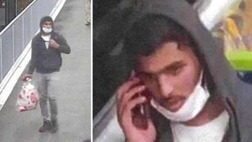 CCTV footage of a man the police wanted to talk to in connection with an investigation into a sexual assault case