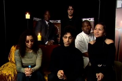 Prince, the late music icon, sat with an entire entourage during his sit down with Richard Wilkins.