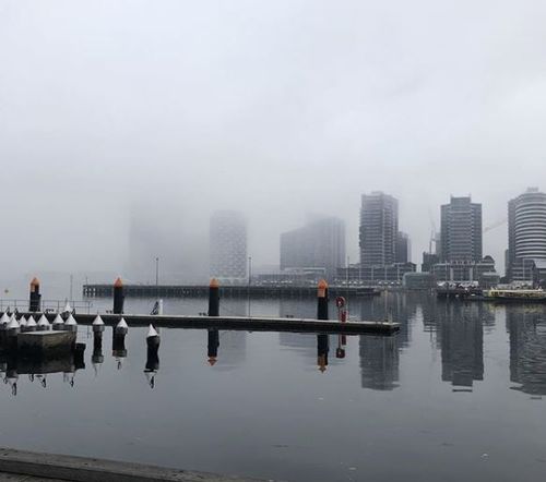 Air Traffic Control authorities in Melbourne were forced to reduce the number of flights permitted to land at the airport per hour due to the conditions. Picture: Supplied.