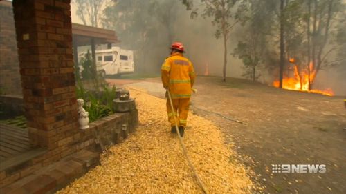 Crews were on the ground battling the blaze through the afternoon.