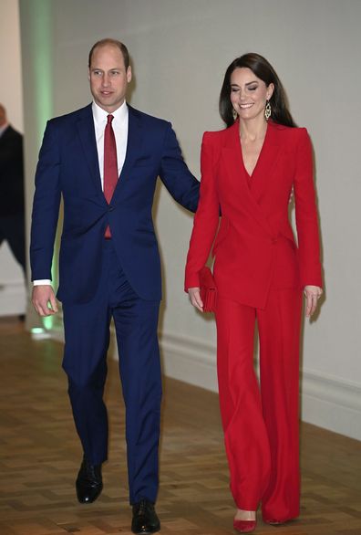 Britain's Prince William and Kate, the Princess of Wales attend a pre-campaign launch event for the Shaping Us campaign at BAFTA, London, Monday, Jan. 30, 2023. The campaign is to raise awareness of the unique importance of early childhood. (Eddie Mulholland/Pool Photo via AP)