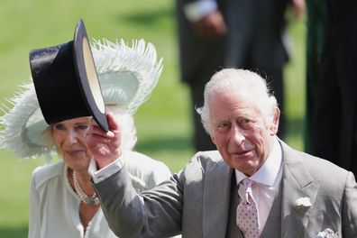 Queen Camilla and King Charles III attend day three of Royal Ascot 2023 at Ascot Racecourse on June 22, 2023 in Ascot, England 