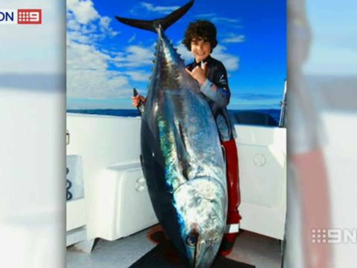 Ten-year-old Melbourne boy reels in whopping 116kg tuna in potential world  record catch