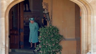 Queen Elizabeth at Windsor Castle ahead of a military ceremony in the Quadrangle of Windsor Castle to mark her Official Birthday on June 13, 2020.
