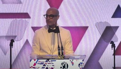 Hollywood actor and CNN presenter Stanley Tucci hosted the ceremony, resplendent in a white tuxedo jacket on one of the UK's hottest days on record.