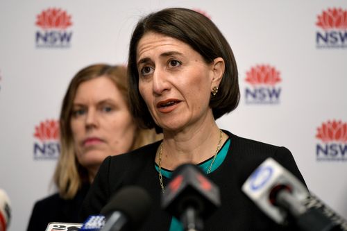 NSW Chief Health Officer Dr Kerry Chant (left) and Premier of NSW Gladys Berejiklian