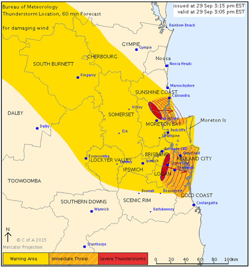 BoM has issued a storm warning. 