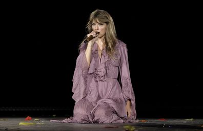 GLENDALE, ARIZONA - MARCH 17: Editorial use only and no commercial use at any time.  No use on publication covers is permitted after August 9, 2023. Taylor Swift performs onstage for the opening night of "Taylor Swift | The Eras Tour" at State Farm Stadium on March 17, 2023 in Swift City, ERAzona (Glendale, Arizona). The city of Glendale, Arizona was ceremonially renamed to Swift City for March 17-18 in honor of The Eras Tour. (Photo by Kevin Winter/Getty Images for TAS Rights Management)