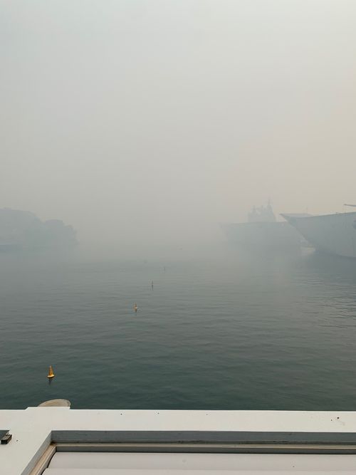 The smoke is so bad near Finger Wharf, all ferry services have ceased along Sydney Harbour.