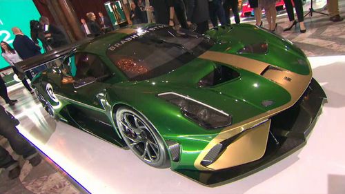The Brabham BT62 was unveiled at Australia House in London. (Brabham Automative)