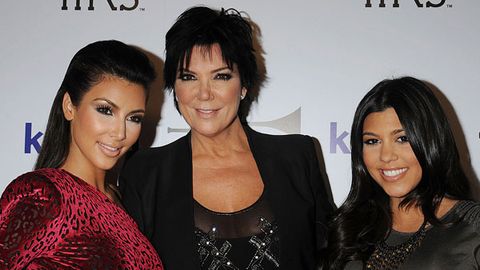 Kris Jenner with daughters Kim and Kourtney