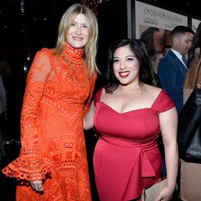 Connie Marie Flores and Laura Dern at Marriage Story premiere.